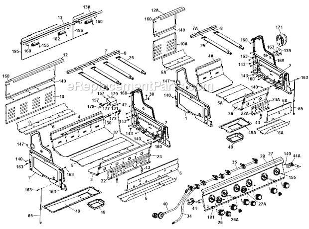 Page B Diagram and Parts List for 9976-47  Broil King Grill